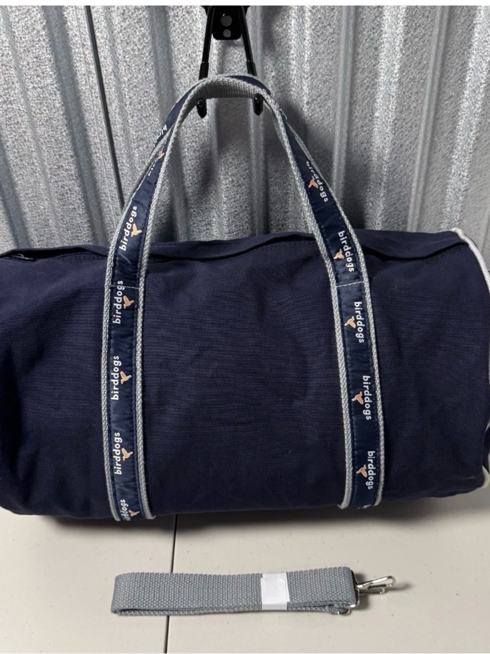 Birddogs Navy Canvas Duffel with Branded Straps